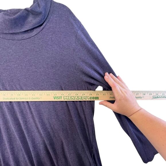 Xl Purple J. JILL Pure Jill 70% PIMA COTTON
30% TENCEL® LYOCELL Turtleneck Dress - Picture 8 of 15